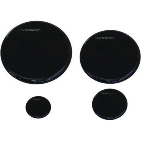 SPARTIFIAMMA / PIATTINI PER CUCINA A GAS ADATTABILI SMEG 4 MISURE NERI S 5335 (1/2)
