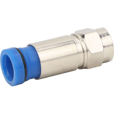 10 RG6 UK Crimp-Stecker Typ F Kabelantennen-Video-Satellitenadapter (F-004) (1/5)