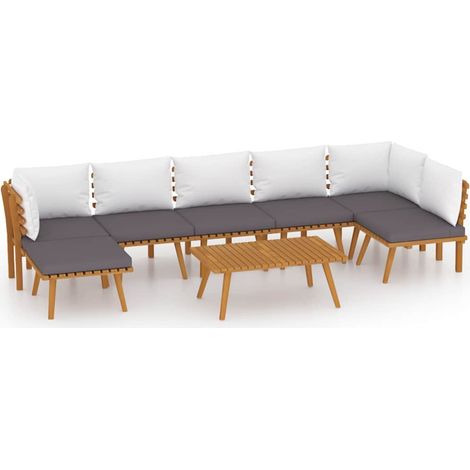 Maison Exclusive - Set Divani da Giardino 8 pz con Cuscini in Massello di Acacia (1/5)