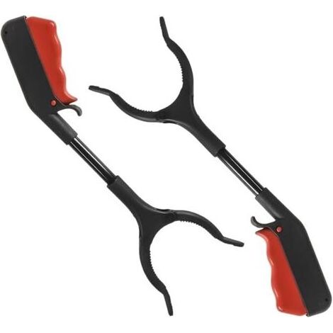 2 Pcs Pince de Préhension pour Séniors, 30cm Pince à Déchets Courte, Pince à Ordures pour Enfants et Adultes, Pince pour ramasser sans se baisser, Pince de Ramassage Portable pour Jardin (1/5)