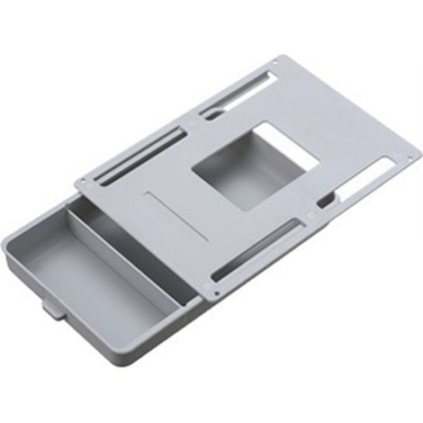 Boîte de rangement grise auto-adhésive pour la maison, la chambre ou le bureau, adaptée aux espaces intérieurs et aux routines quotidiennes.-AquaForge (1/5)