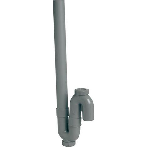 Nicoll – Siphon de lavabo simple orientable – Sortie verticale Ø40 – Longueur 513 mm – Garde d'eau 110 mm – PVC-C résistant jusqu'à 95°C (1/7)