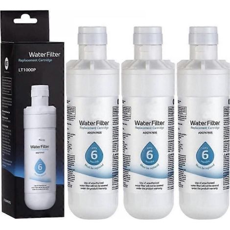 3er-Pack Wasserfilter für LG Kühlschrank LT1000P ADQ747935 (1/4)