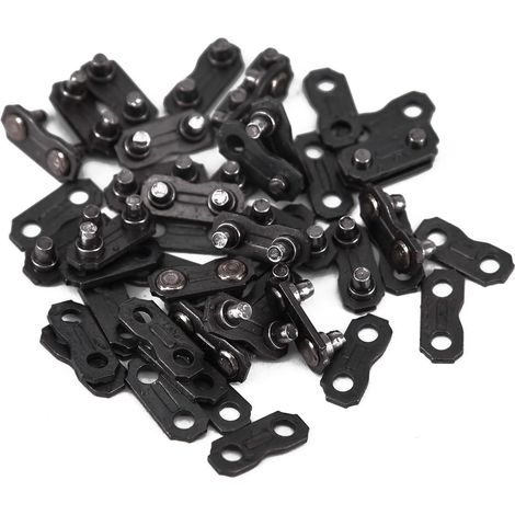 Lot de 24 kits de réparation de maillons de chaîne de tronçonneuse 0,8 cm Pas 0,050 et 0,058 Jauge préréglée Sangles de serrage compatibles avec Oregon Carlton (1/5)