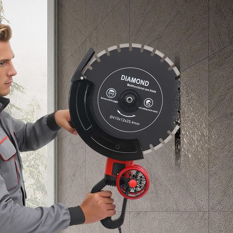 YISSALE – Scie à béton électrique 4000W – Profondeur de coupe 165mm – Disque diamant 410mm – Pour béton armé et granit (1/5)