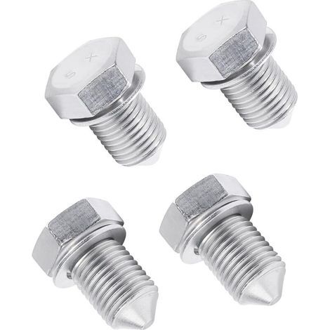 4PCS Car Engine Oil Pan, Universal Oil Drain Plug, Oil Drain Plug with Sealing Ring for Cars, Applies to Compatibility Number N90813202