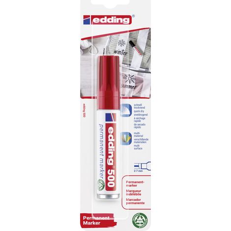 edding 500 permanent marker rot 2 - 7 mm Marker
