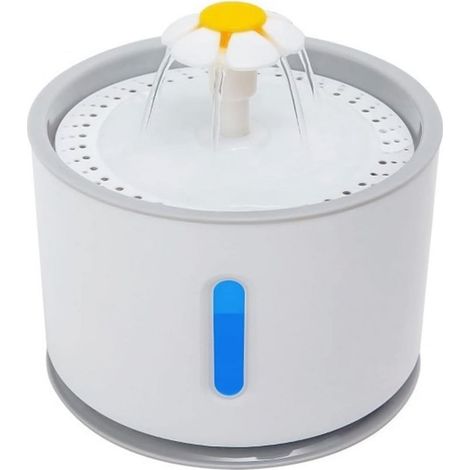 Fontaine À Eau Pour Animaux - 2 5 L - Filtration Triple - Éclairage LED - 2 Modes Débit - Silencieuse - Alimentation USB - 5 Filtres Inclus