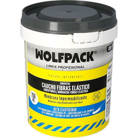 Pintura impermeabilizante con fibras para exteriores / interiores 750 ml. color gris