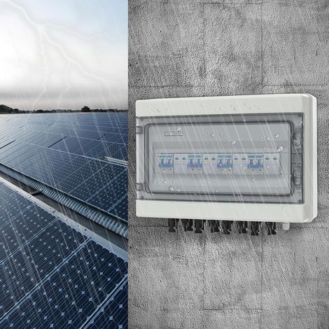 Solar Combiner Box 4 in 4 out 40A 1000V PV Combiner Box DC Isolator Switch Box Surge Protection Solar Junction Box (1/5)