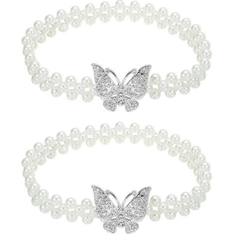 2 attaches élastiques papillon argent – décoration fenêtres maison/terrasse
