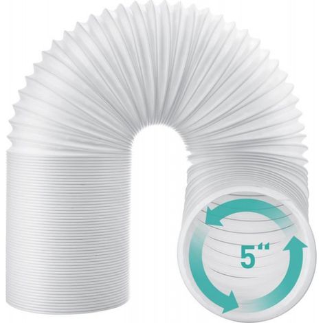 Tuyau D'Evacuation - Polypropylène Flexible - Pour Climatiseur Mobile - Diamètre 130 mm - Longueur 150 cm (1/5)