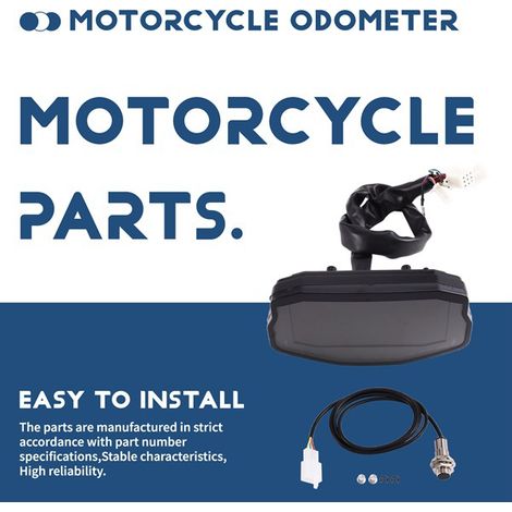 New motorcycle modification with color screen LCD instrument panel, adjustable speed 1-6 gears, universal for carburetor and electronic fuel injection motorcycles. (1/4)