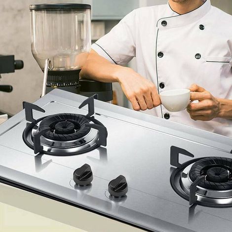 Cooktop Knob, Universal Control Knobs, Universal Adjustment Knobs, Stove Knob, Gas Hob Knob, for Kitchen Stove Gas Hob Oven, Black (1/4)