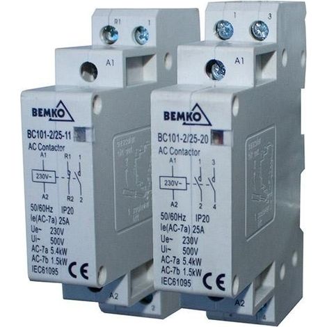 Contactor Bemko 25A 230V AC-1NO   1NC