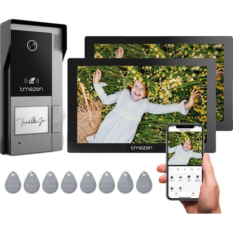 Système de vidéophone, écran tactile de 7 pouces, résolution 1080P, connexion filaire (1/2)