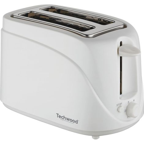 Grille Pain 2 avec Fentes, Techwood TGP-202 - Coloris Blanc (1/3)