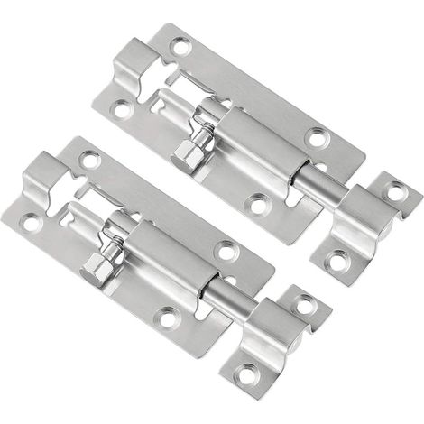 Verrou de porte coulissante à double sens de rotation, fabrication soignée garantissant une longue durée de vie, finition en acier inoxydable brossé, parfait