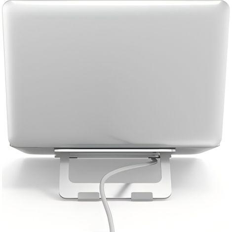 Support pour ordinateur portable - Conception ergonomique inclinée à 18°, réglable, compatible avec les ordinateurs portables et les tablettes, en aluminium (1/5)