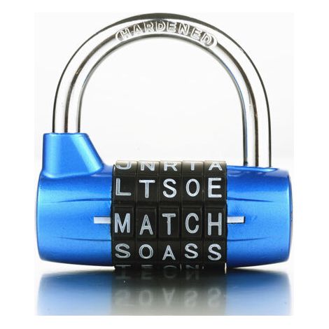 BUNTHAUS Cadenas à Combinaison, Cadenas à Code Cadenas à Combinaison Étanche et Antirouille Serrure pour Familles, Ecoles,Entreprises,Casiers et Autres Lieux (Cadenas 5 lettres)-bleu (1/5)