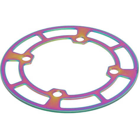 Protecteur de plateau VTT BCD 104, couvre-chaîne coloré anti-déraillement pour pédalier et transmission. (1/5)
