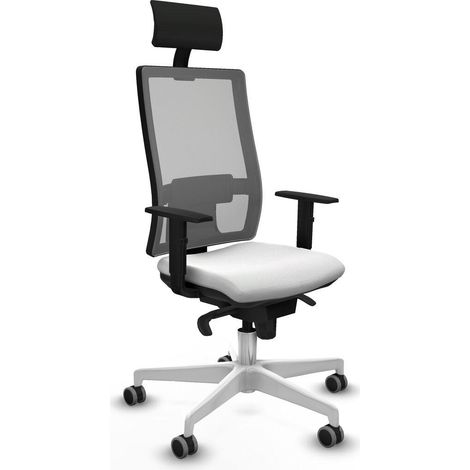 Piqueras et Crespo Horna Silla de oficina blanca ajustable (1/3)