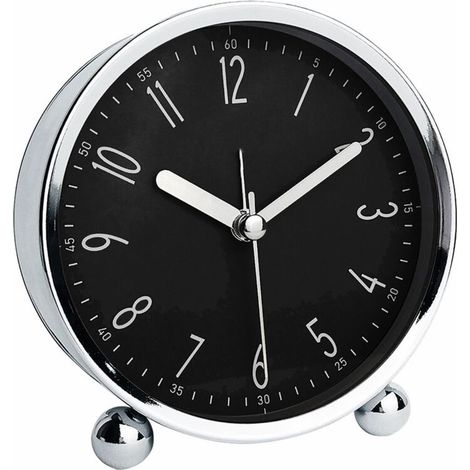 Wecker ohne Ticken, 10,2 cm leiser Nachttischwecker für Langschläfer, batteriebetriebene analoge Uhr mit modernem Design, Tischuhr mit großem Display für Wohnzimmer, Arbeitszimmer, Büro
