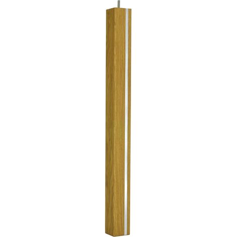 Nordlinger – Pied de meuble carré en chêne huilé – Section 60 x 60 mm – Hauteur 710 mm – Fixation par tige filetée M8 – Pour table et bureau