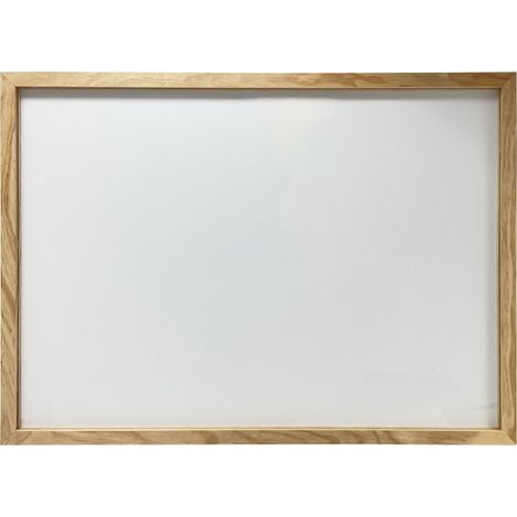 Cadre en bois brut dimensions 87 x 63 cm avec ardoise plexiglass transparente - Fabrication française (1/4)