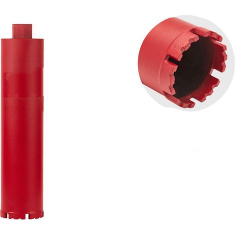 Foret diamant pour Carotteuse Ø 108mm Métal fritté Forage à sec et Humide Chantier Carrelage Béton Trépan Couronne Diamant (1/5)