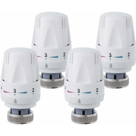 Lot de 4 Tête Thermostatique, M 30 x 1,5 Tête de Remplacement de Vanne de Radiateur, Robinet Thermostatique Radiateur (1/5)