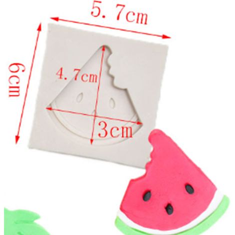 Hitzebeständige, abwaschbare Silikon-Wassermelonenform für Schokolade, Desserts, Kekse, Gebäck, wiederverwendbar, leicht zu entformen, Standardgröße, ideal zum Kochen. (1/3)
