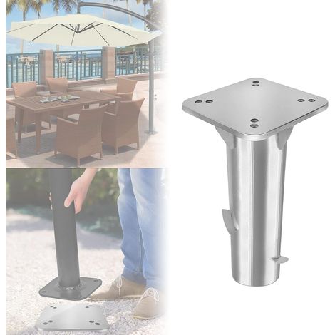 Support universel pour parasol - Support de parasol universel en métal avec plaque de base pour parasol (1 pièce) (1/5)