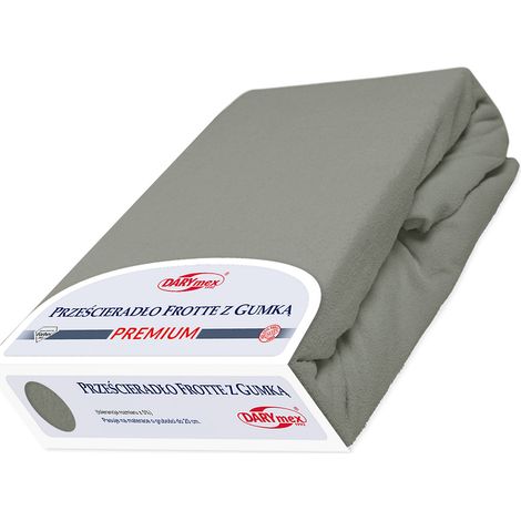 Drap-housse 120 x 200 cm, éponge 200 g/m², éponge frisée, gris (1/5)