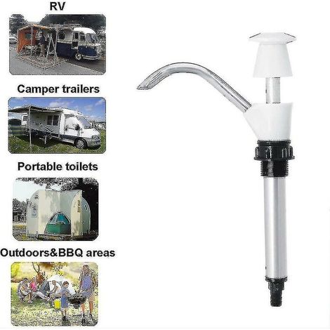 Drinking Water Pump Manual Water Pump, Hand Press Water, Caravan Sink Water Hand Pump Double Action Camping Trailer, Spare Pumping Tool For Camping(wh (1/5)