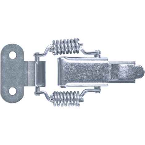 GOEBEL - 100 x Grenouillères avec porte cadenas Acier inoxydable A2 42 SP + PC Trou pour rivet 4,2 mm (1/5)