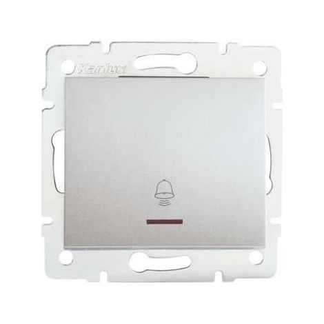 Interrupteur sonnette à LED LOGI argent Kanlux 25194 (1/3)