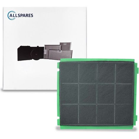 Filtro de carbón de larga duración AllSpares para campanas extractoras compatible con Airforce AFCFCA238LL (271 x 236 x 13 mm) (1/3)