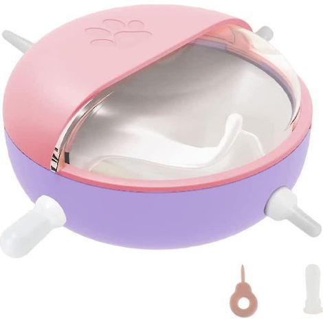 Kitten Nipple Feeder, Newborn Kitten Milk Bowl With 4 Nipples, For Dogs Cats Rabbits(pink) (1/5)