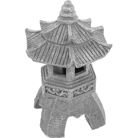 Lampe Solaire Extérieure Japonaise Zen Lampe Décorative de Jardin Étanche Sculpture de Pelouse en Matériau Solide pour Terrasse et Espace Paysager Éclairage Solaire sans Fil (1/5)