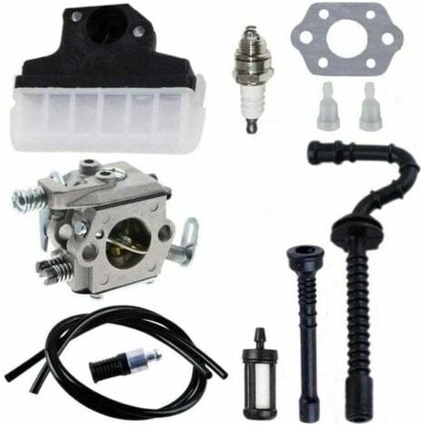 Carburateur + Filtre à air + Bougie d’Allumage + Tuyau d’Essence/d’Huile pour Tronçonneuse STIHL 021 023 025 MS210 MS230 MS250 Carburateur (1/5)