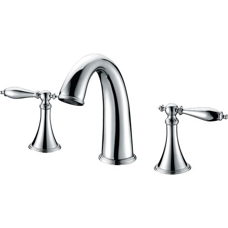 Robinet de lavabo fixation sur plage 025 en laiton chromé collection Erymanthe