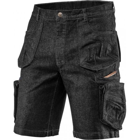 Pantalones cortos vaqueros de trabajo, negros, talla XXXL (1/5)