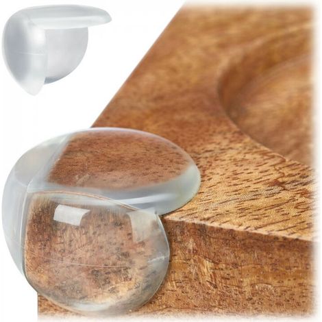 Protection de coins bébé, 12 pièces, Tampon de rebord pour meuble, table, PVC, à coller (1/5)