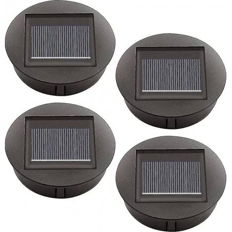 Lot de 4 lampes solaires de rechange avec ampoules LED, lampes solaires de rechange, couvercle de lanterne solaire LED pour suspension extérieure-AquaForge (1/5)