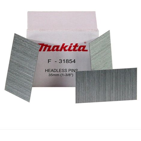 Makita F-31854 35mm Bright 23G Headless Pins for BPT and DPT Nailers 10000pk