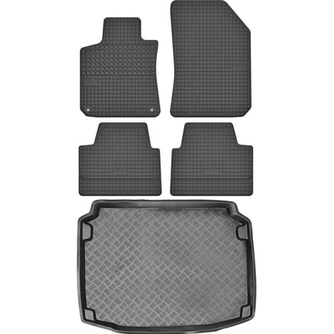 Juego de alfombrillas de goma para Peugeot 308 II Hatchback (2013-2021) + alfombrilla para maletero. (1/5)