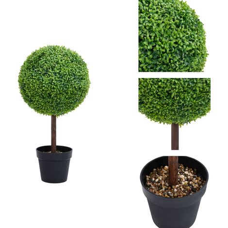 Plante de buis artificiel avec pot Forme de boule Vert 71 cm - Plante Artificielle - Plante De Buis - Décoration Intérieure - Fleur Artificielle - Verdure Artificielle (1/5)