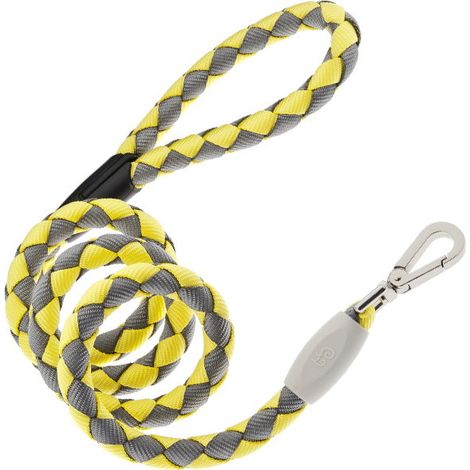 Tourterelle et gris - Laisse en nylon tressé super solide avec âme en corde modèle Nodo pour chiens (1/5)