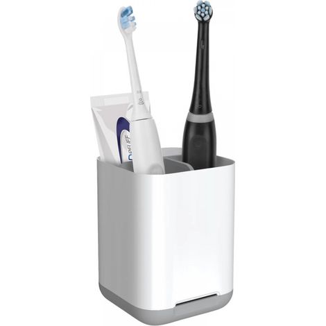 Porte-Brosse à Dents en Plastique pour Salle Bain, Organisateur Brosse à Dents et Dentifrice à 3 emplacements (1/5)